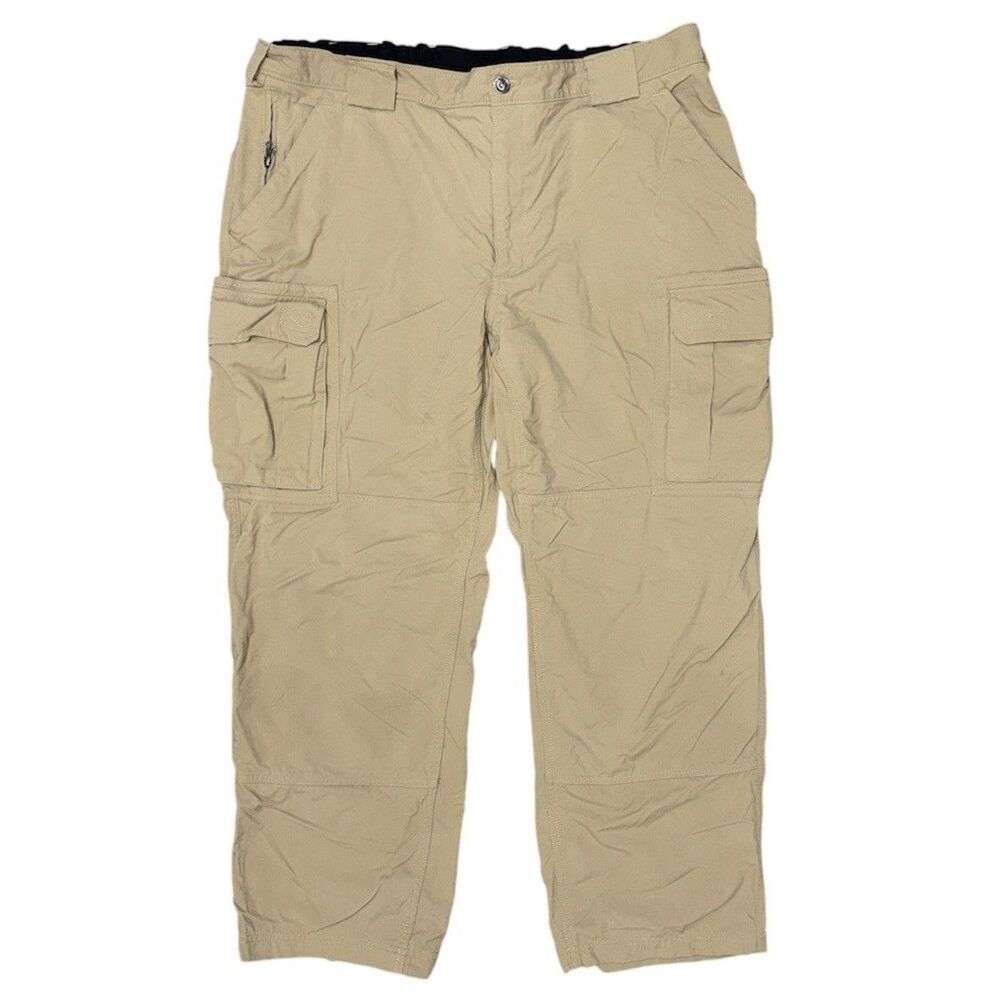 Duluth Trading Co Cargo Pants Khaki Nylon Mens 2XL Outdoor Tactical Utility Hike